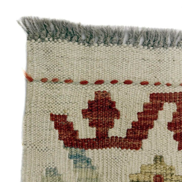 Afghan Vegetable Kilim Rug 2' 9" x 4' 3" Flat-Weave | No. AL640733