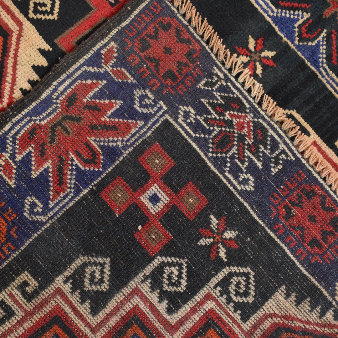 Afghan Baluchi Rug 3' 0" x 4' 8" Hand-Knotted | No. AL64110