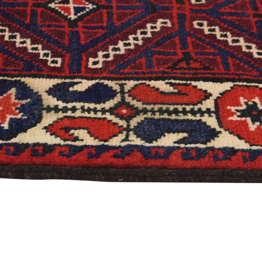 Afghan Baluchi Rug 2' 9" x 4' 0" Hand-Knotted | No. AL64185