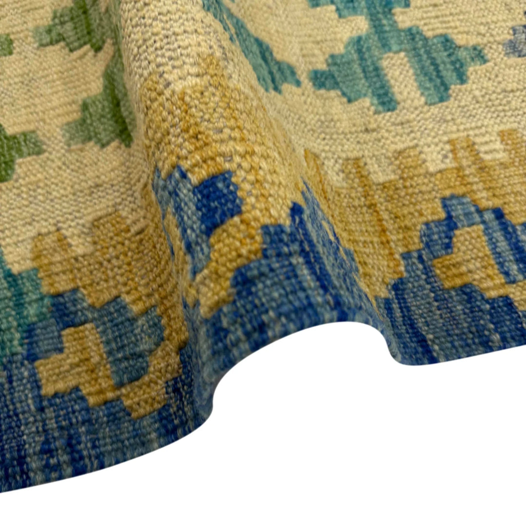 Afghan Vegetable Kilim Rug 5' 11" x 8' 0" Flat-Weave | No. AL642728