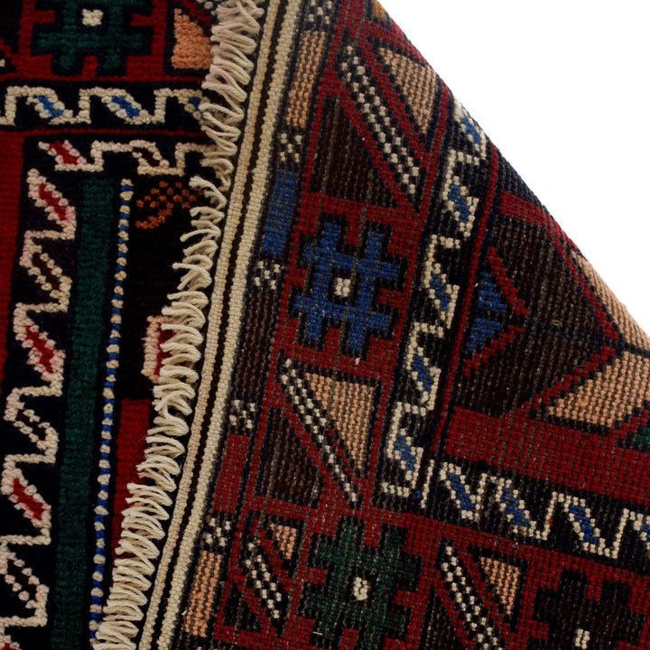 Afghan Baluchi Rug 2' 8" x 4' 3" Hand-Knotted | No. AL64351