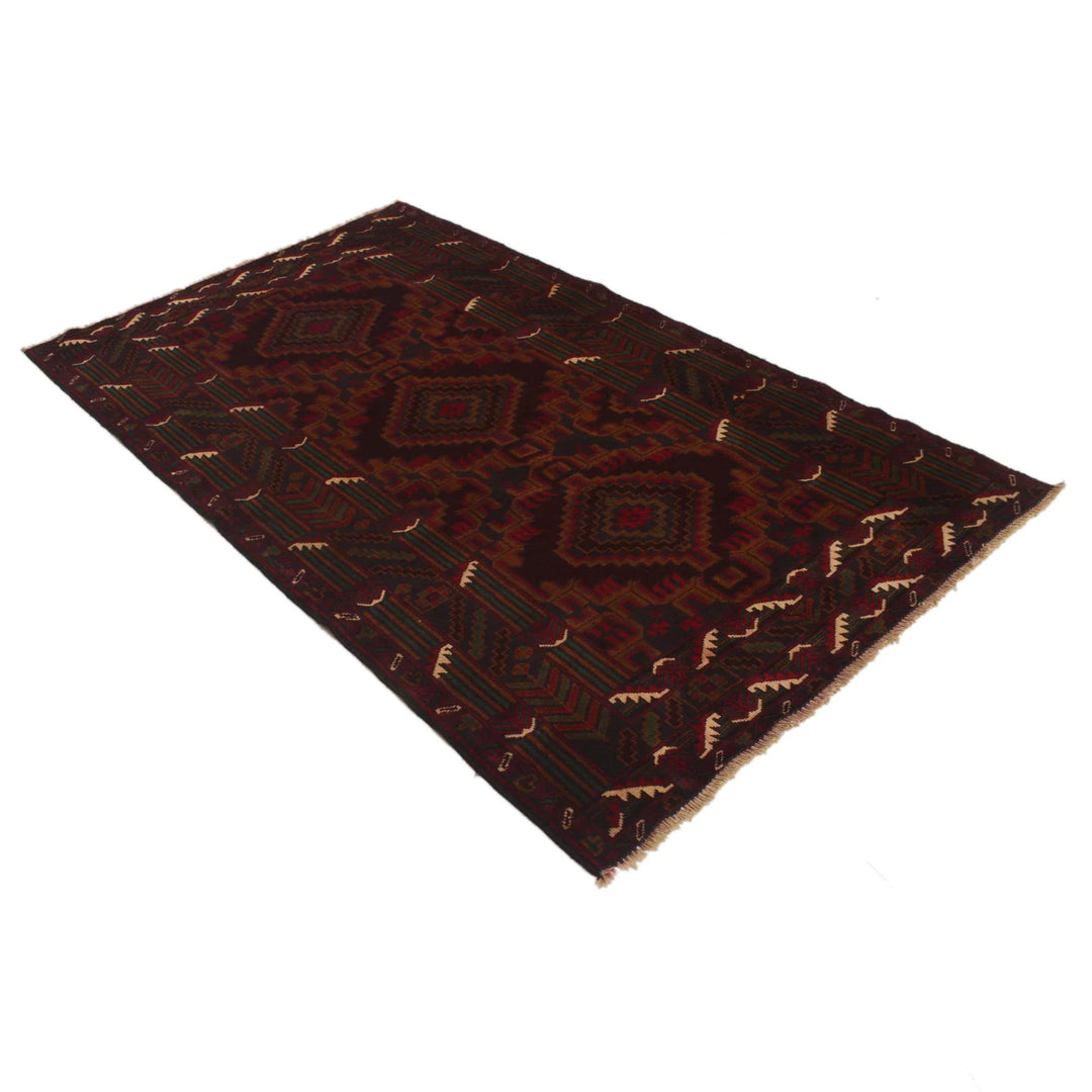 Afghan Baluchi Rug 3' 8" x 6' 3" Hand-Knotted | No. AL64409