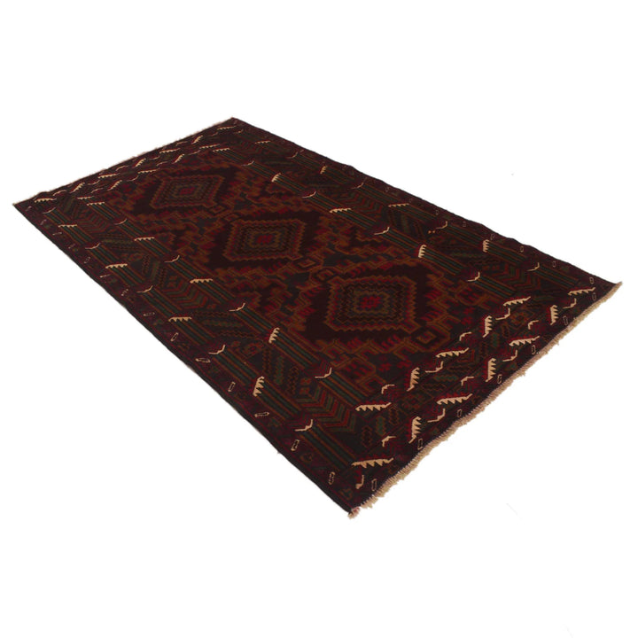 Afghan Baluchi Rug 3' 8" x 6' 3" Hand-Knotted | No. AL64409