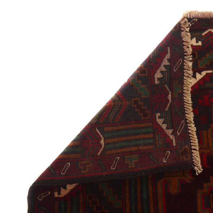 Afghan Baluchi Rug 3' 8" x 6' 3" Hand-Knotted | No. AL64409