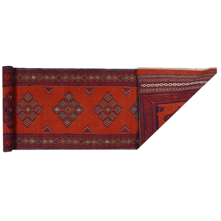 Red Afghan Laghari Kilim Rug 2' 5" x 9' 5" Hand-Knotted | No. AL64410