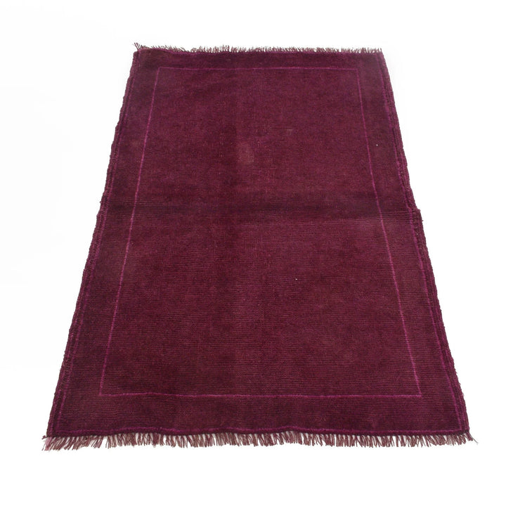 Purple Pakistani Overdye Rug 2' 11" x 4' 6" Hand-Knotted | No. AL64565