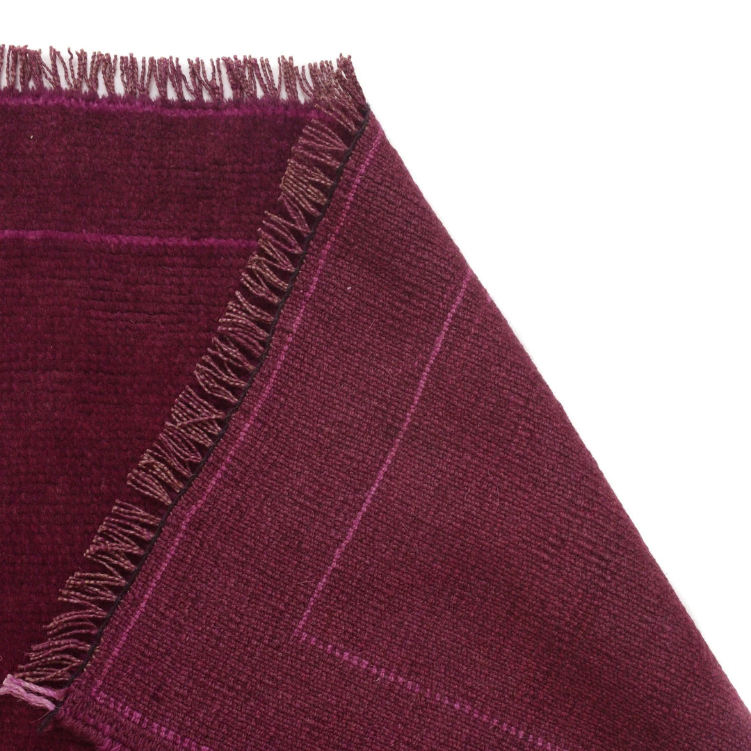 Purple Pakistani Overdye Rug 2' 11" x 4' 6" Hand-Knotted | No. AL64565