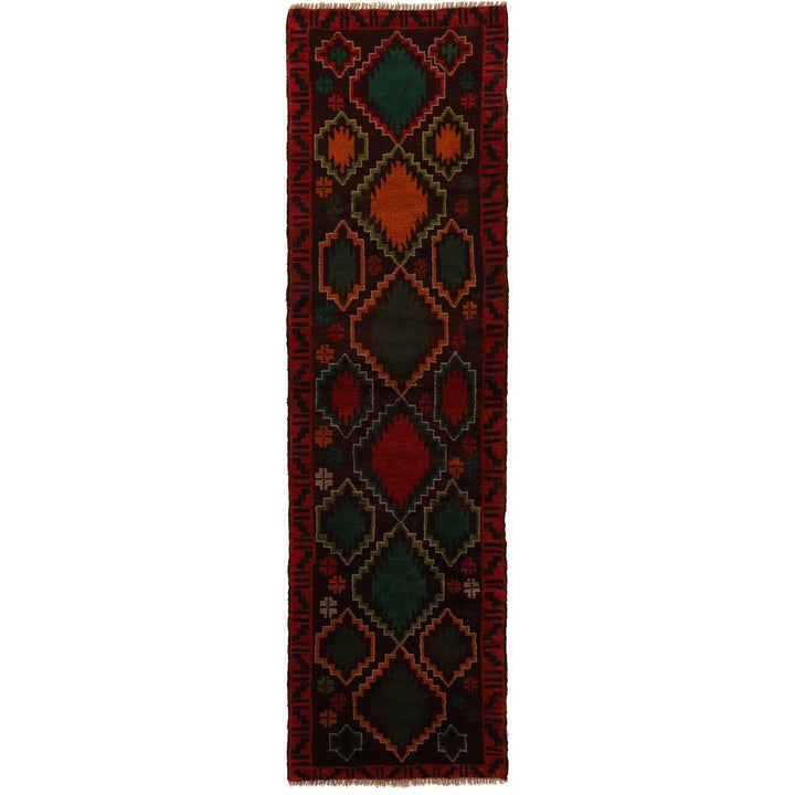 Afghan Baluchi Runner 2' 6" x 9' 3" Hand-Knotted | No. AL64681