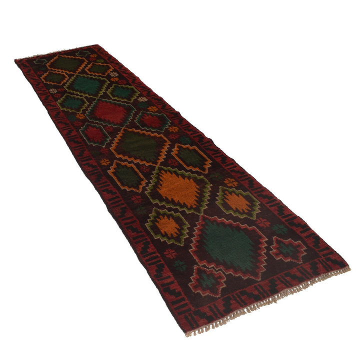 Afghan Baluchi Runner 2' 6" x 9' 3" Hand-Knotted | No. AL64681