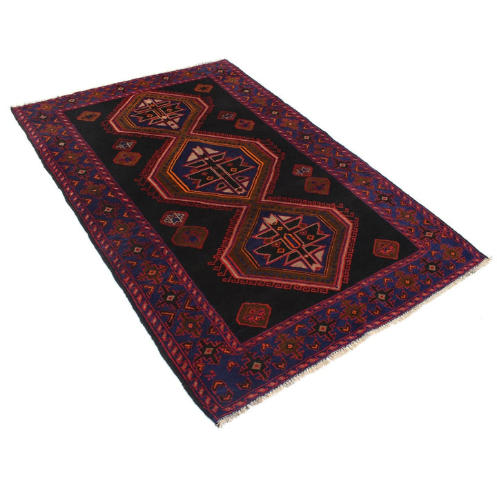 Afghan Baluchi Rug 4' 4" x 6' 6" Hand-Knotted | No. AL64834