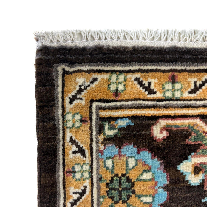 Multicolor Afghan Heriz Rug 6'10" x 9'7" Hand-Knotted pattern