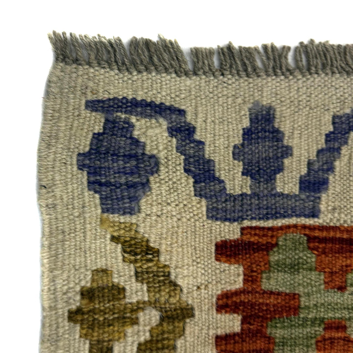 Afghan Vegetable Kilim Rug 5' 9" x 7' 11" Flat-Weave | No. AL649208
