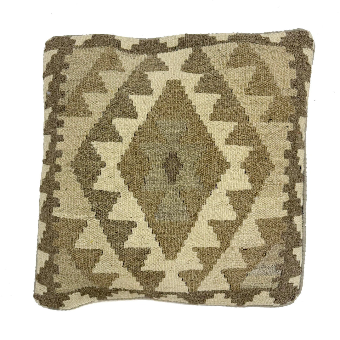 Afghan Kilim Cushion 1' 6" x 1' 6" Flat-Weave | No. AL649239