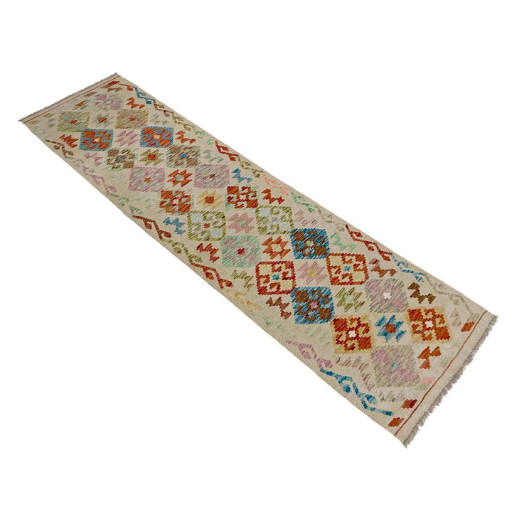 Afghan Vegetable Kilim Rug 2' 8" x 9' 6" Flat-Weave | No. AL649799