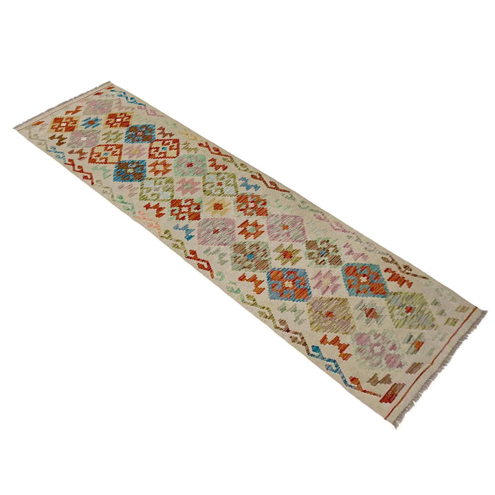 Afghan Vegetable Kilim Rug 2' 8" x 9' 6" Flat-Weave | No. AL649799