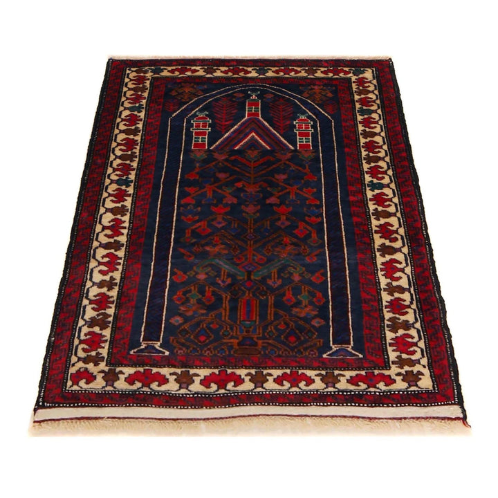 Afghan Baluchi Rug 2' 6" x 3' 5" Hand-Knotted | No. AL65052