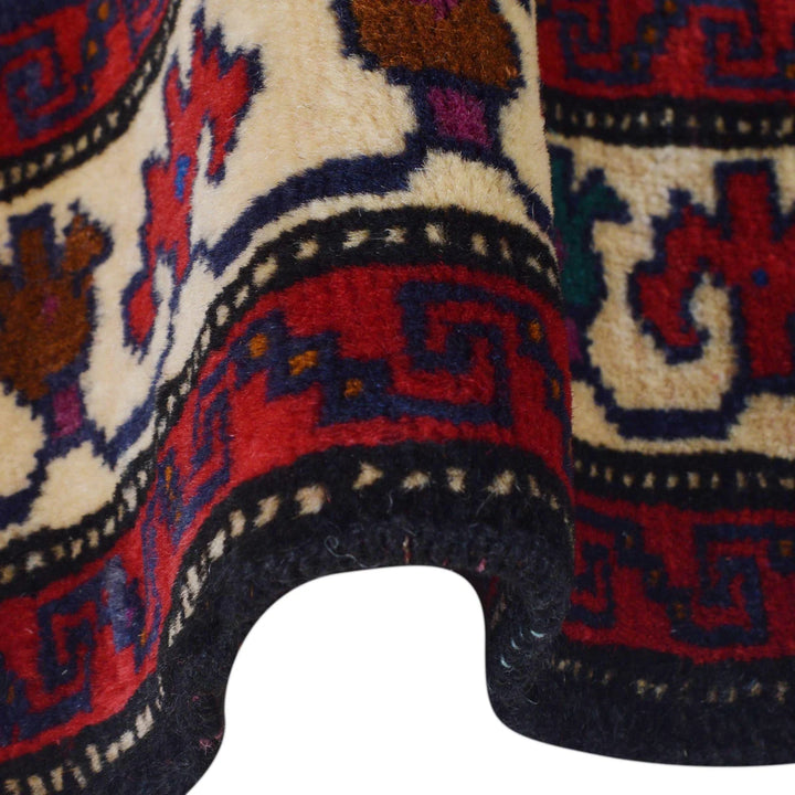 Afghan Baluchi Rug 2' 6" x 3' 5" Hand-Knotted | No. AL65052