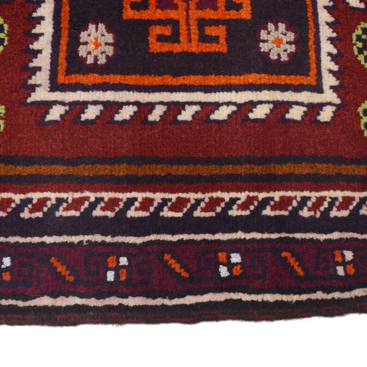 Afghan Baluchi Rug 2'7" x 4'4" Hand-Knotted | No. AL65074