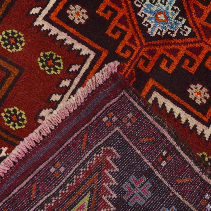 Afghan Baluchi Rug 2'7" x 4'4" Hand-Knotted | No. AL65074