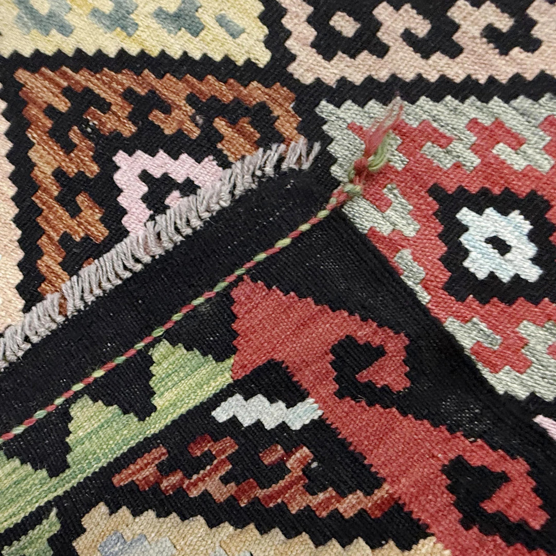 Afghan Vegetable Kilim Rug 6' 6" x 10' 0" Flat-Weave | No. AL650863