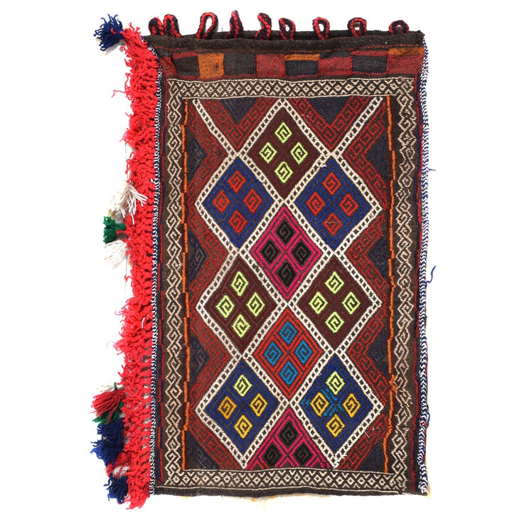 Afghan Balisht Kilim Rug 1' 8" x 2' 8" Flat-Weave | No. AL65106