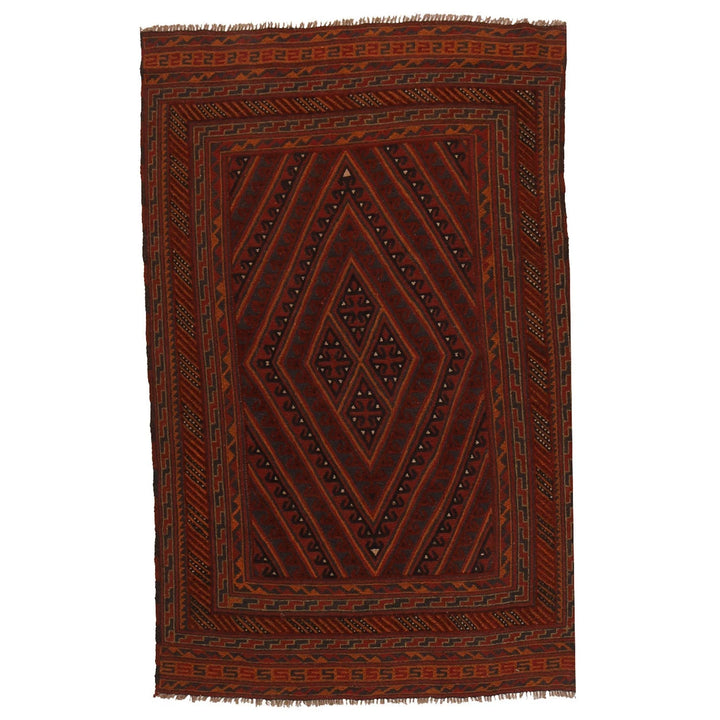 Afghan Mashwani Rug 4' 8" x 6' 0" Hand-Knotted | No. AL65125
