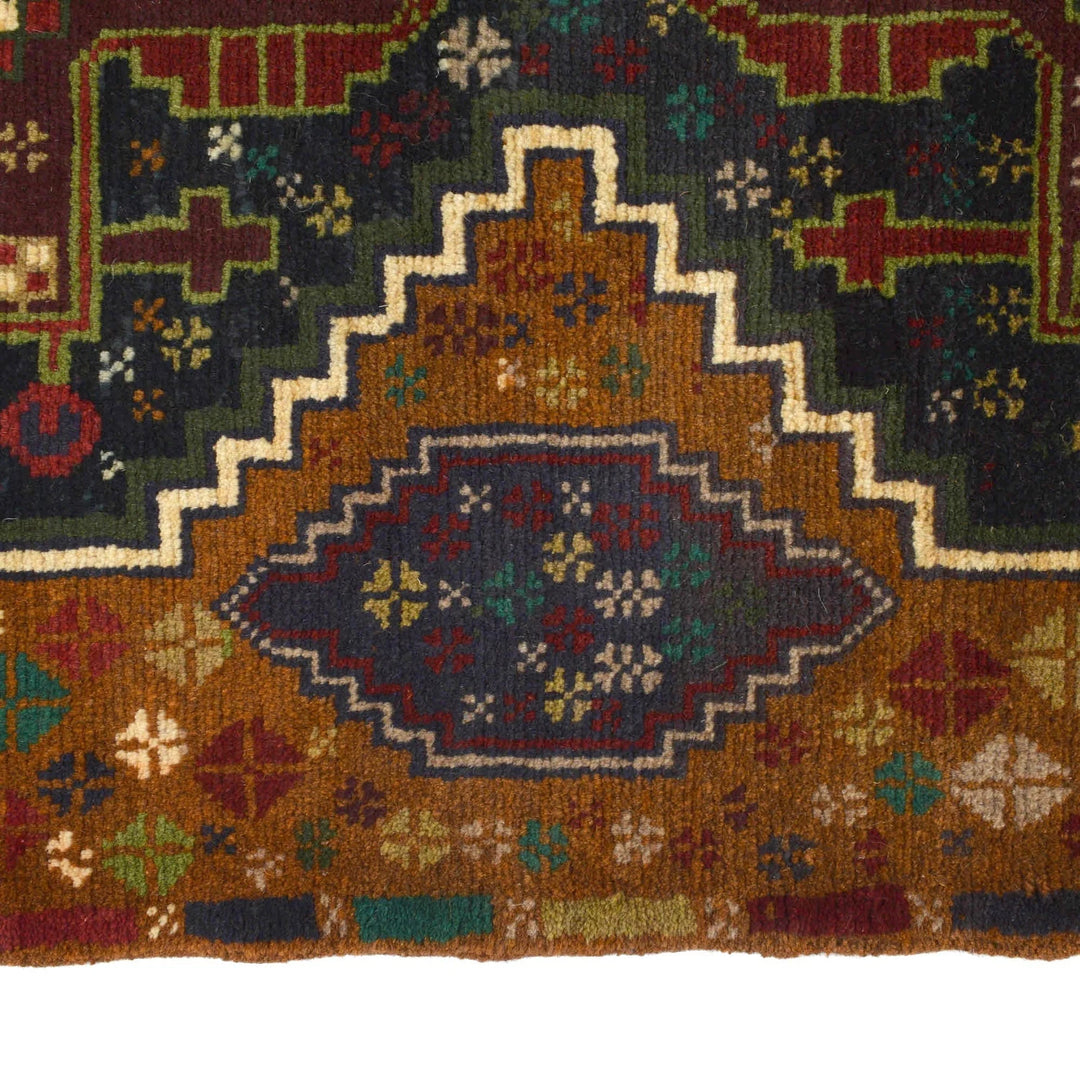 Afghan Baluchi Rug 2' 7" x 9' 8" Hand-Knotted | No. AL65145