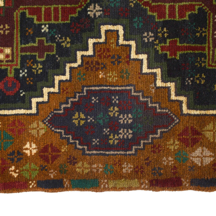 Afghan Baluchi Rug 2' 7" x 9' 8" Hand-Knotted | No. AL65145
