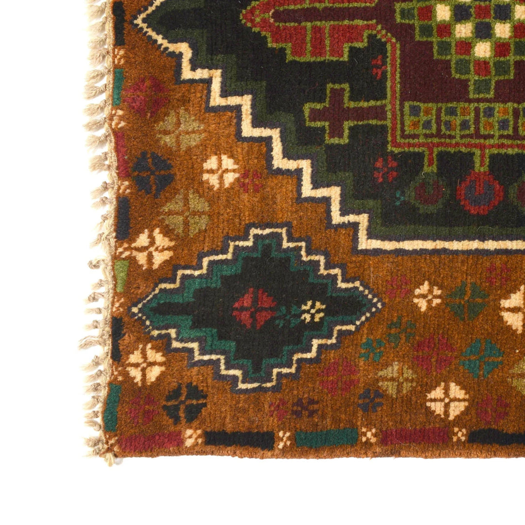 Afghan Baluchi Rug 2' 7" x 9' 8" Hand-Knotted | No. AL65145