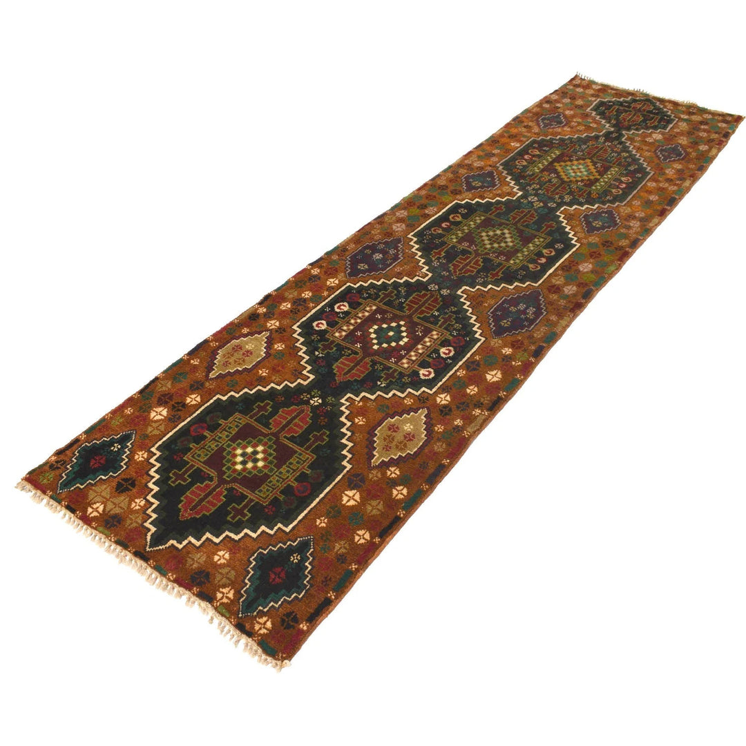 Afghan Baluchi Rug 2' 7" x 9' 8" Hand-Knotted | No. AL65145