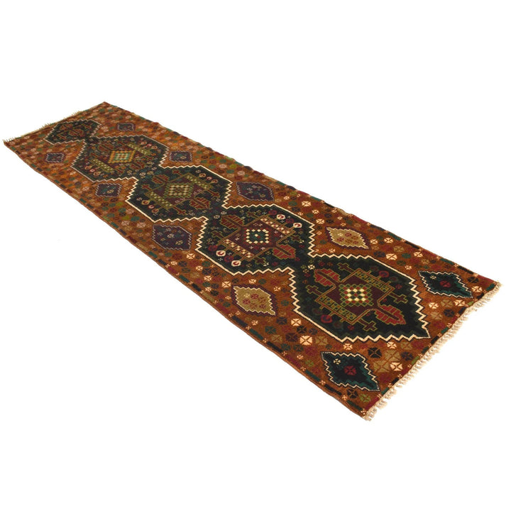 Afghan Baluchi Rug 2' 7" x 9' 8" Hand-Knotted | No. AL65145