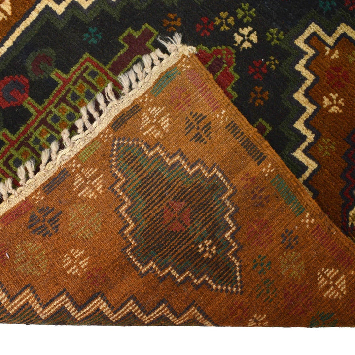 Afghan Baluchi Rug 2' 7" x 9' 8" Hand-Knotted | No. AL65145