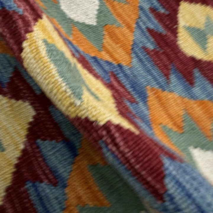 Afghan Vegetable Kilim Rug 2' 10" x 4' 2" Flat-Weave | No. AL652086