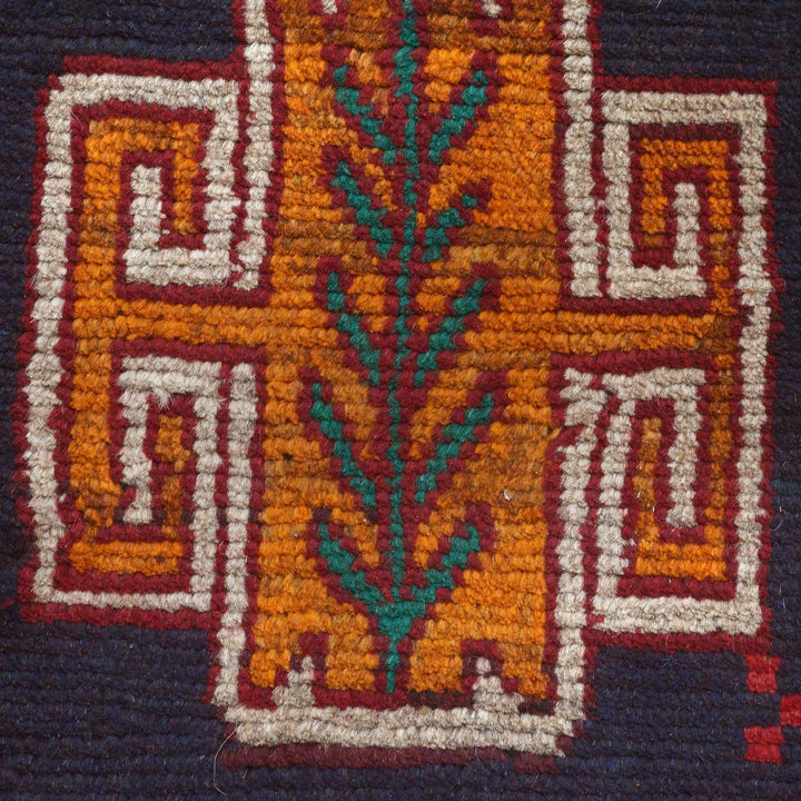 Afghan Baluchi Rug 2' 2" x 8' 0" Hand-Knotted | No. AL65224