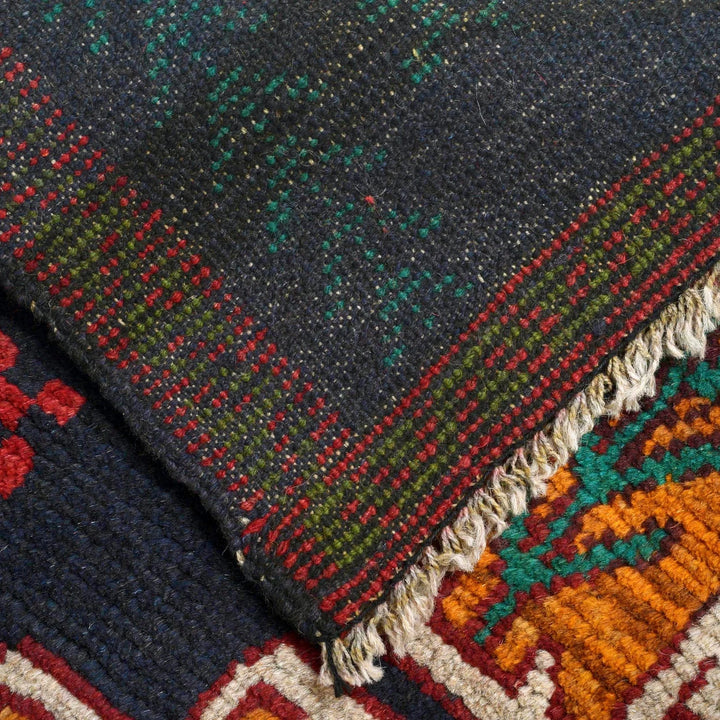 Afghan Baluchi Rug 2' 2" x 8' 0" Hand-Knotted | No. AL65224