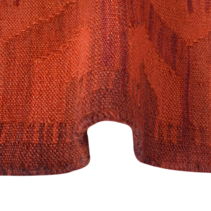 Red Afghan Overdye Kilim Rug 2' 6" x 4' 1" Flat-Weave | No. AL65298