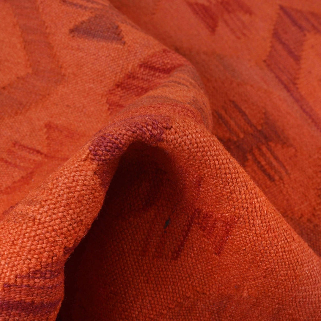 Red Afghan Overdye Kilim Rug 2' 6" x 4' 1" Flat-Weave | No. AL65298