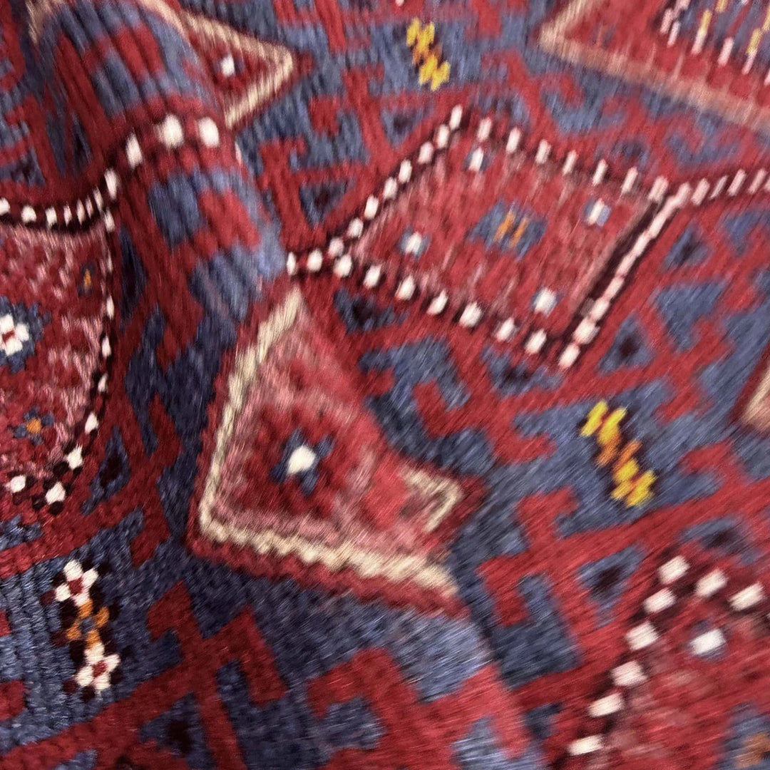Deep Red Afghan Mashwani Rug 2' 1" x 7' 9" Hand-Knotted | No. AL65391