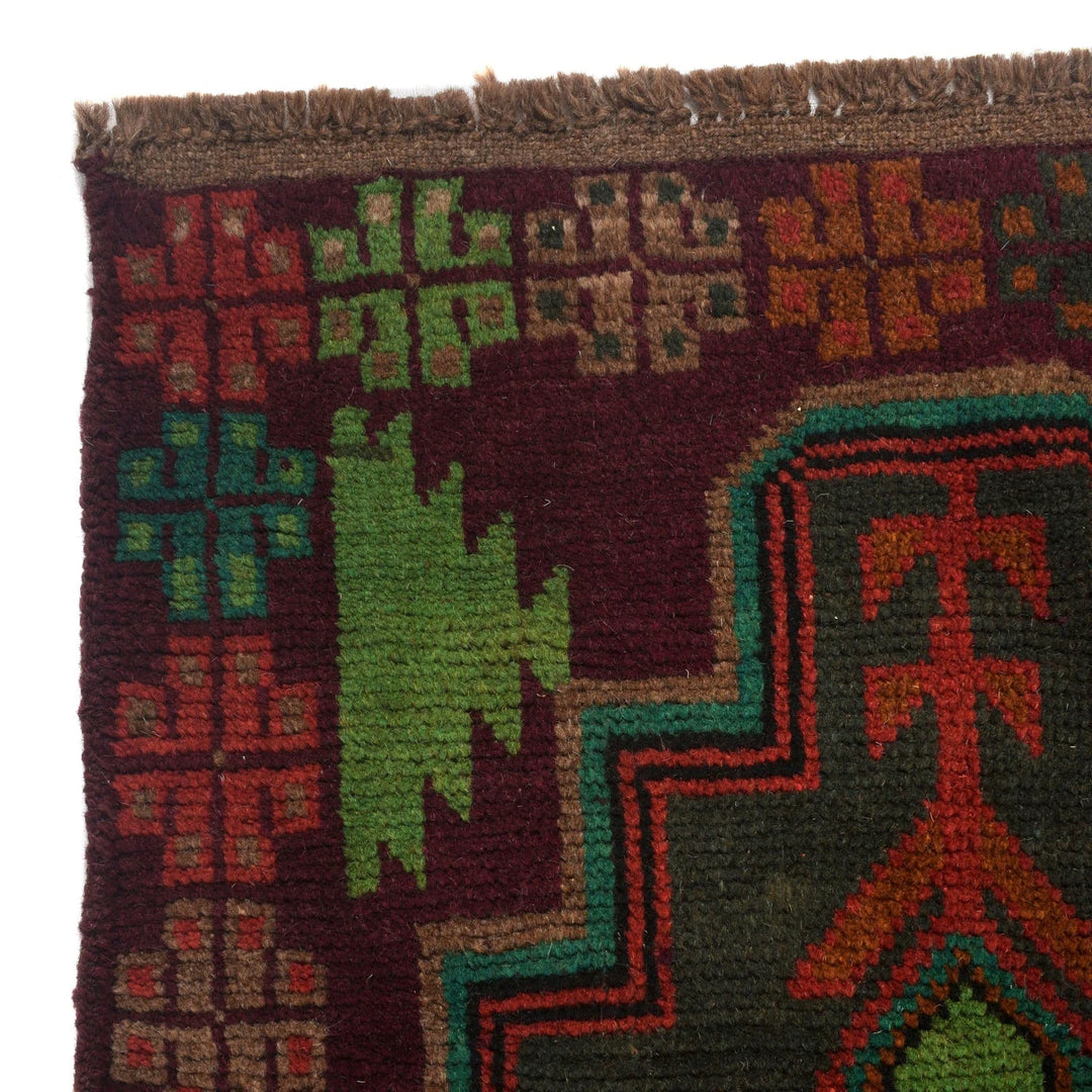 Afghan Baluchi Rug 4' 3" x 6' 3" Hand-Knotted | No. AL65415