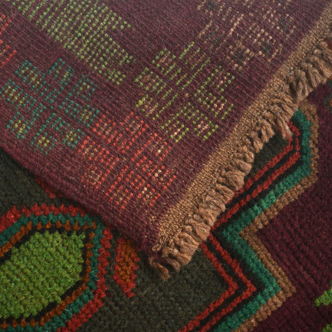 Afghan Baluchi Rug 4' 3" x 6' 3" Hand-Knotted | No. AL65415