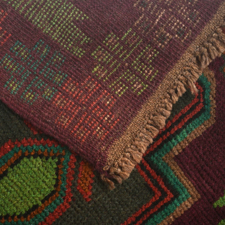 Afghan Baluchi Rug 4' 3" x 6' 3" Hand-Knotted | No. AL65415