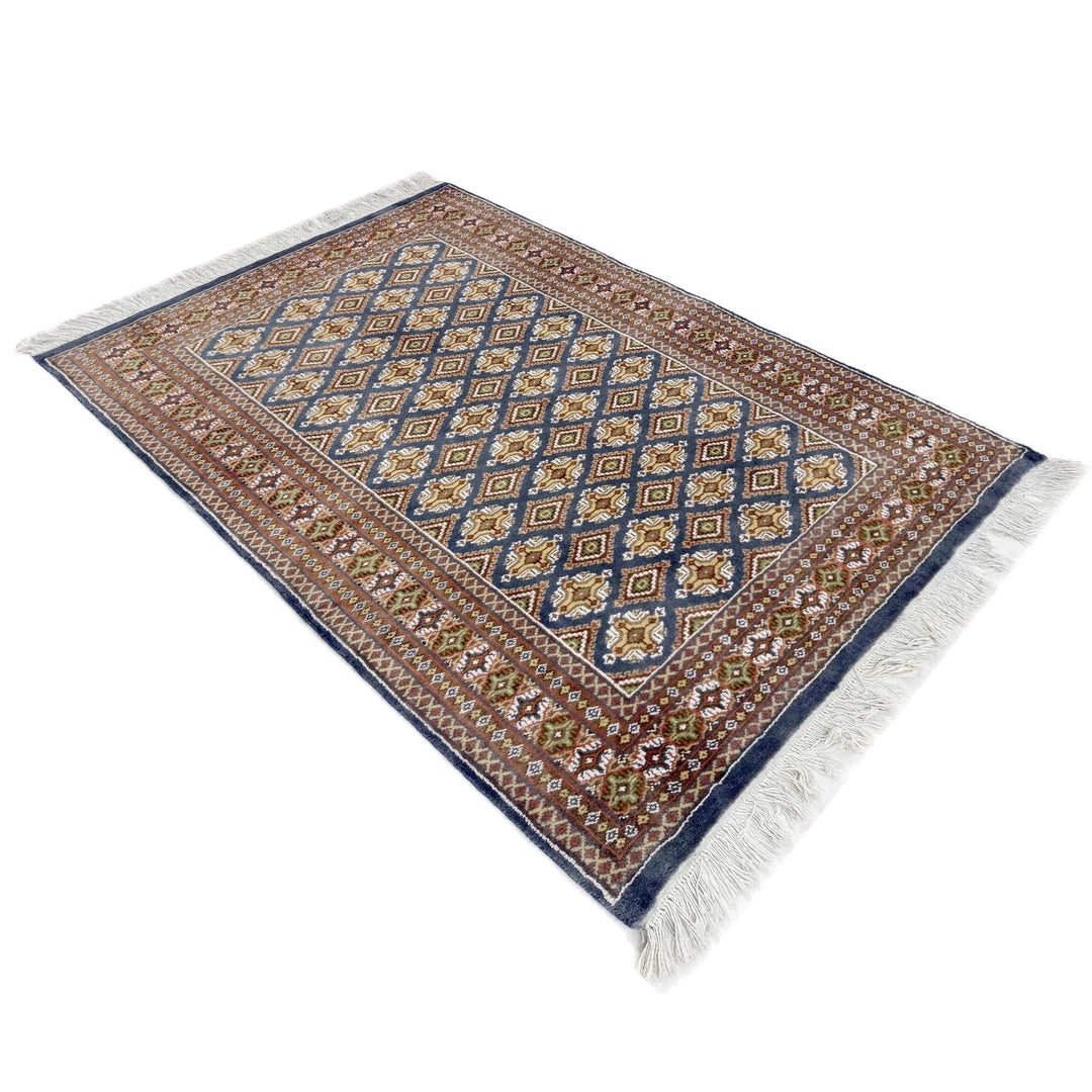 Pakistani Jaldar Rug 4' 0" x 5' 10" Hand-Knotted | No. AL65455