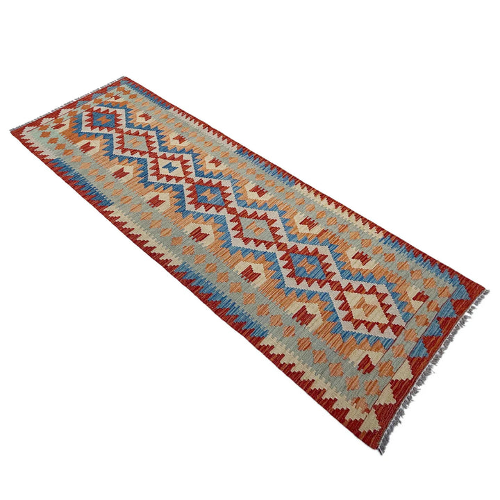 Afghan Vegetable Kilim Rug 2' 7" x 9' 7" Flat-Weave | No. AL655110