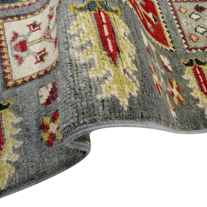 Gray Afghan Bakhtiar Rug 3' 11" x 6' 0" Hand-Knotted | No. AL65529
