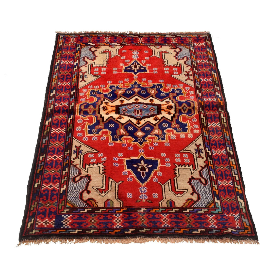 Afghan Baluchi Rug 2' 10" x 4' 5" Hand-Knotted | No. AL65592