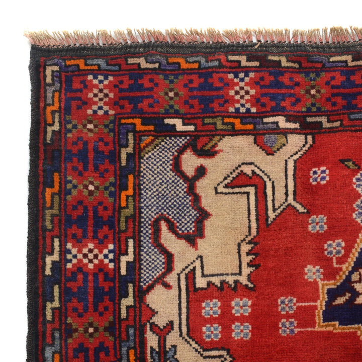 Afghan Baluchi Rug 2' 10" x 4' 5" Hand-Knotted | No. AL65592