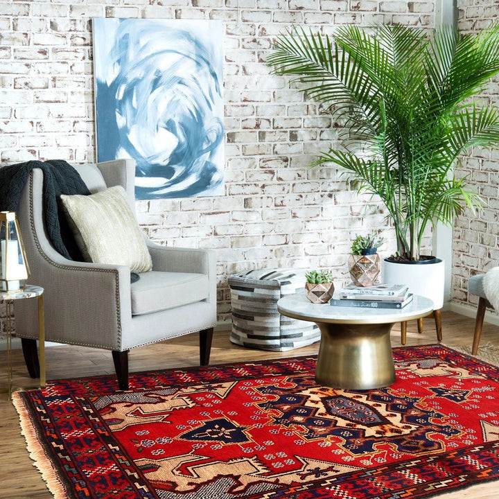 Afghan Baluchi Rug 2' 10" x 4' 5" Hand-Knotted | No. AL65592
