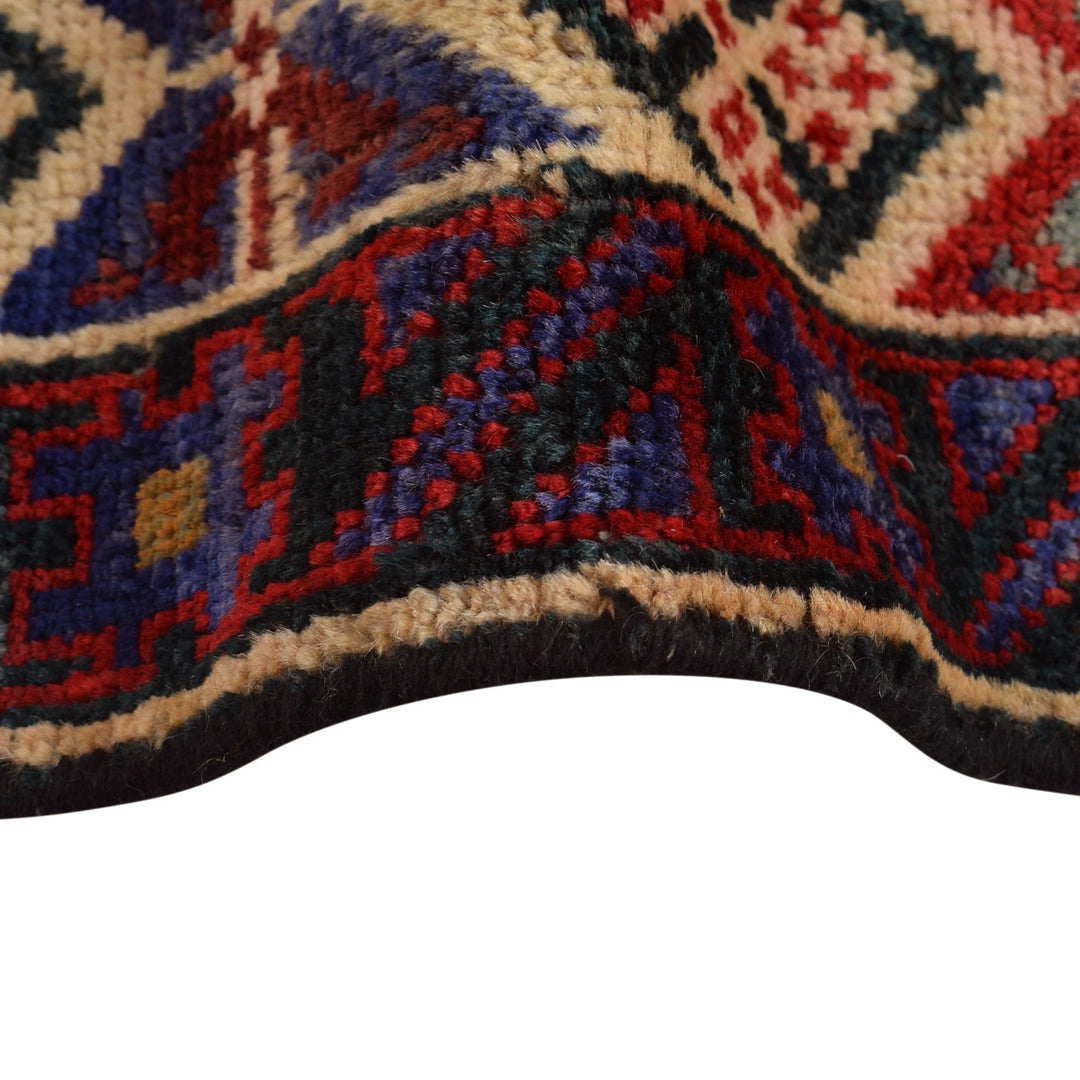 Blue Afghan Baluchi Rug 3'11" x 6'3" Hand-Knotted | No. AL656569