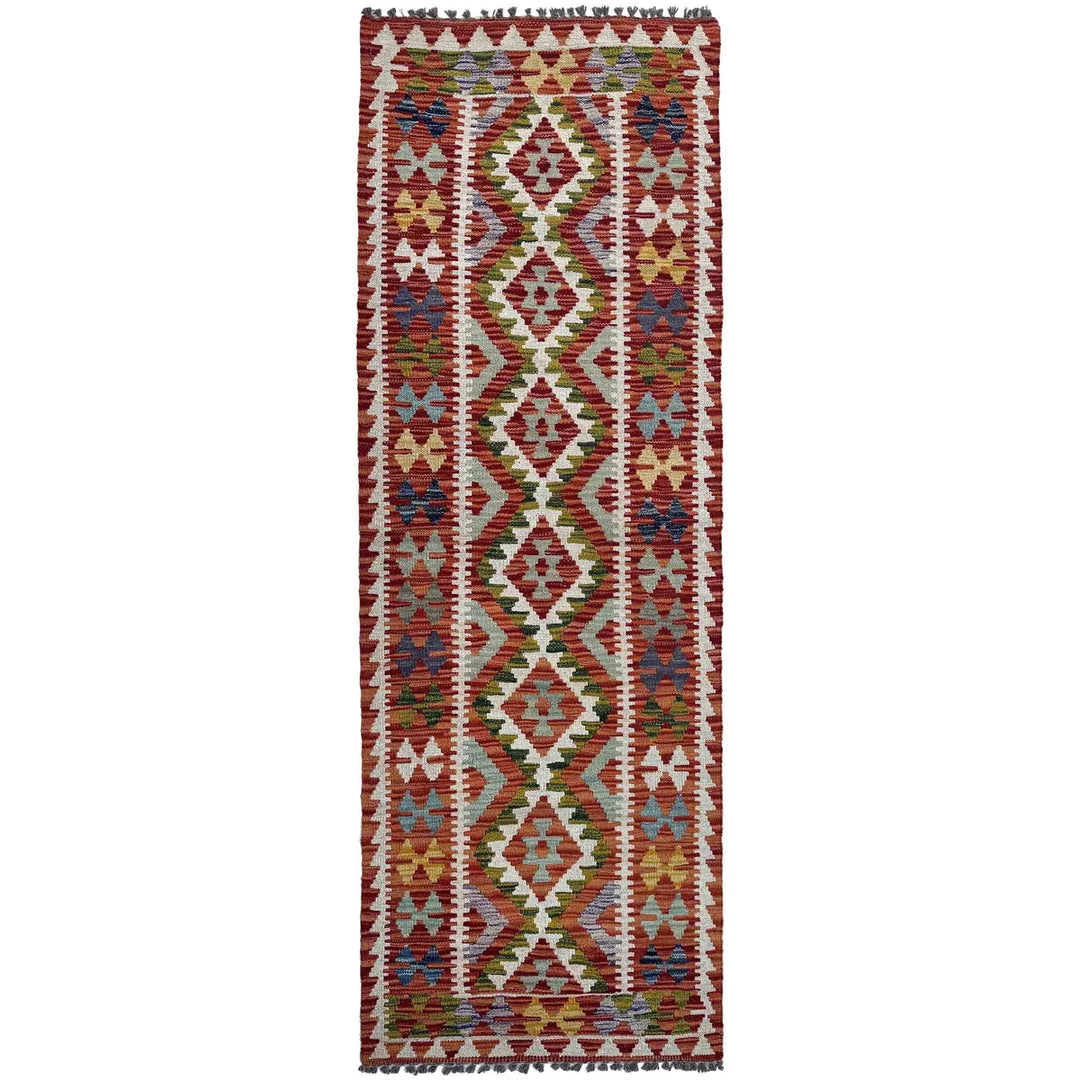 Afghan Vegetable Kilim Rug 2' 4" x 6' 11" Flat-Weave | No. AL65688