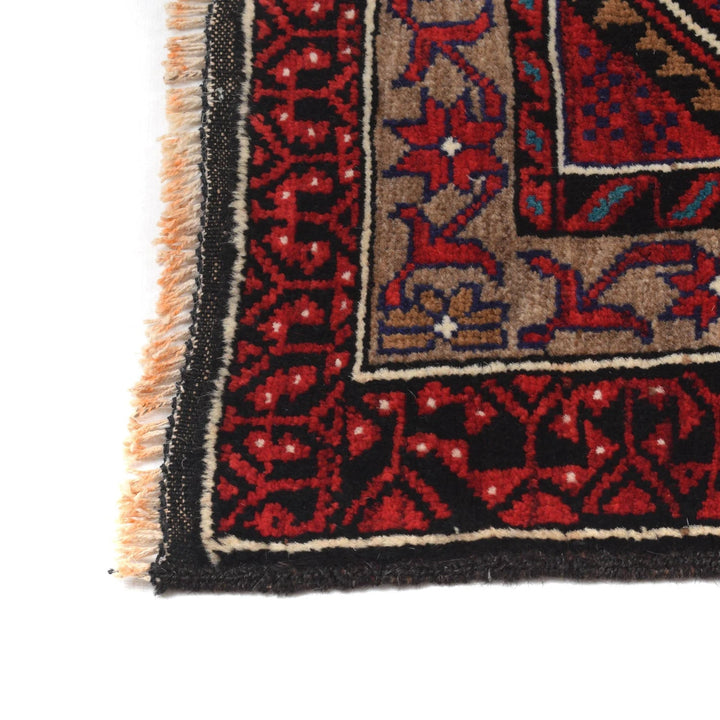 Blue Afghan Baluchi Rug 3' 7" x 6' 5" Hand-Knotted | No. AL65749